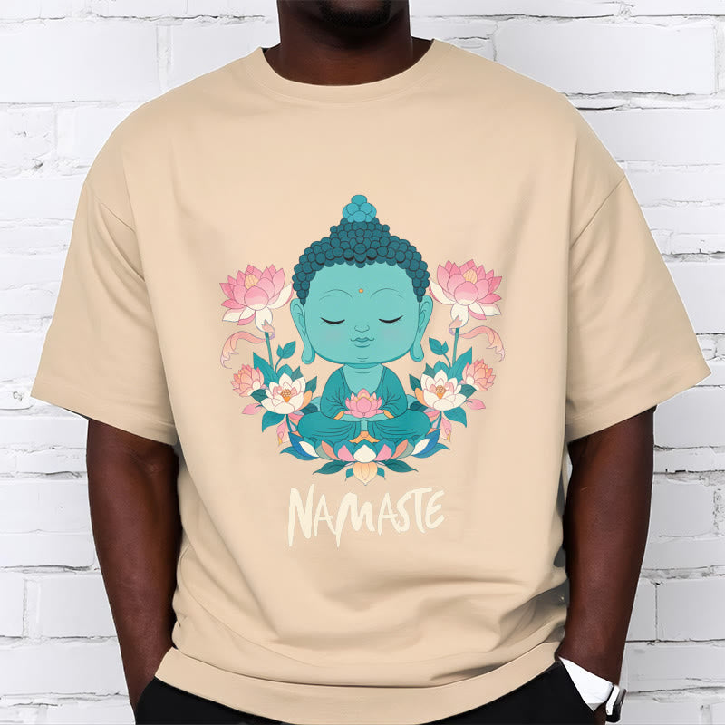NAMASTE Buddha Lotus Meditation Tee T-shirt