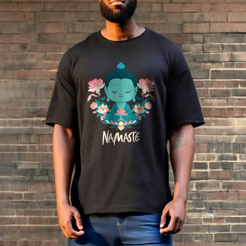 NAMASTE Buddha Lotus Meditation Tee T-shirt