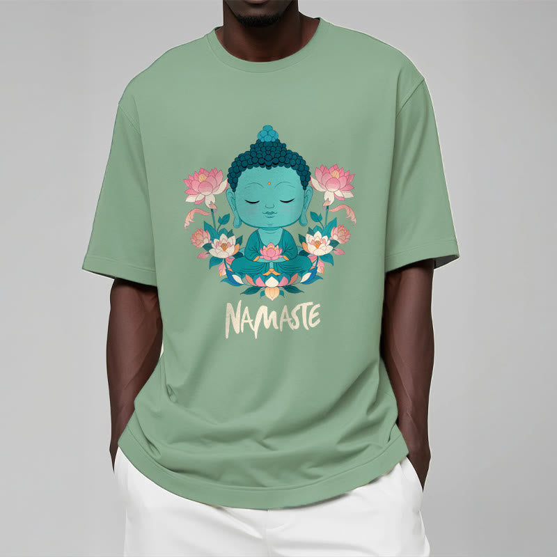 NAMASTE Buddha Lotus Meditation Tee T-shirt