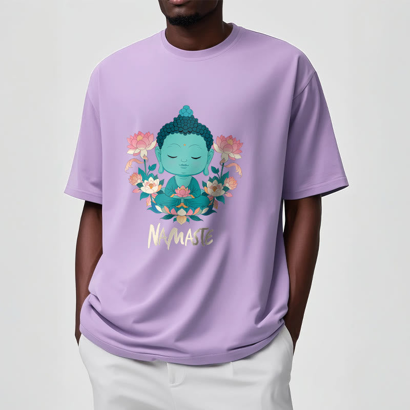 NAMASTE Buddha Lotus Meditation Tee T-shirt