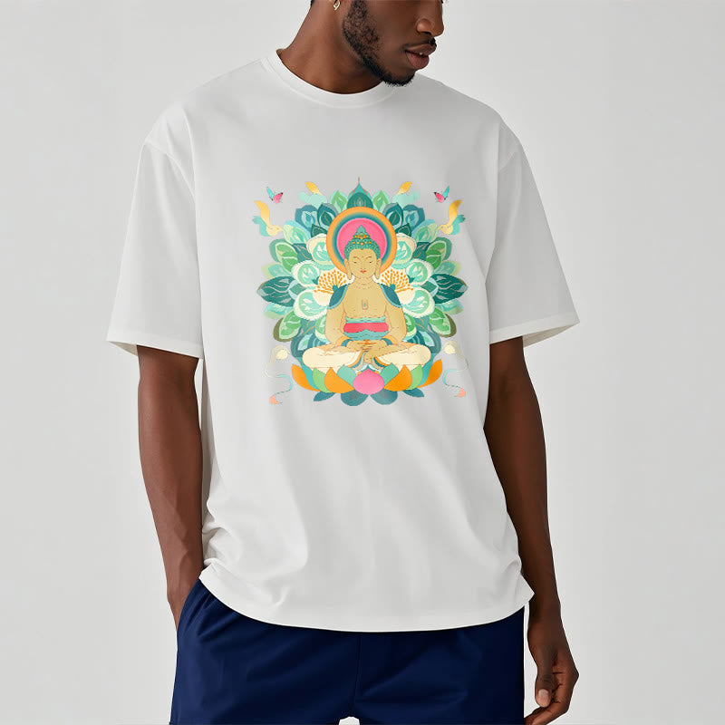 Butterfly Lotus Buddha-Inspired Tee T-shirt