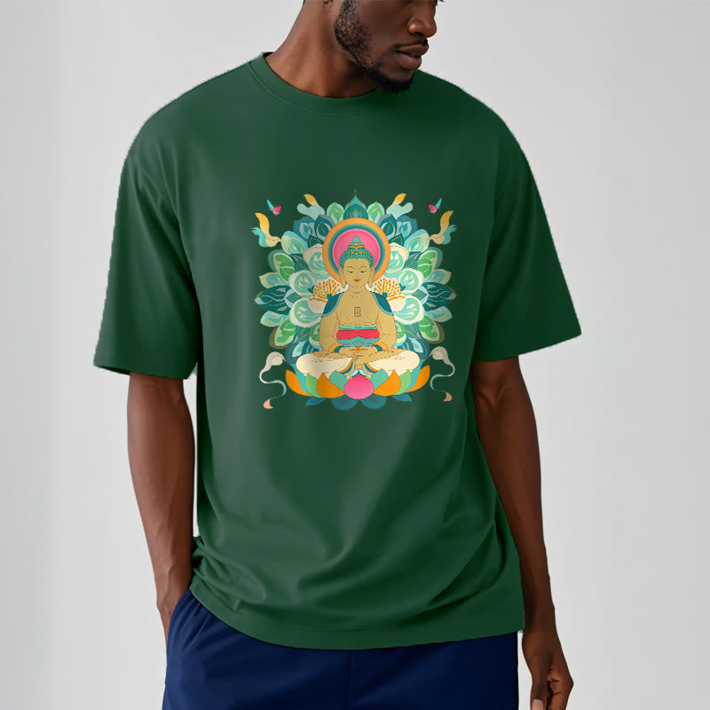 Butterfly Lotus Buddha-Inspired Tee T-shirt
