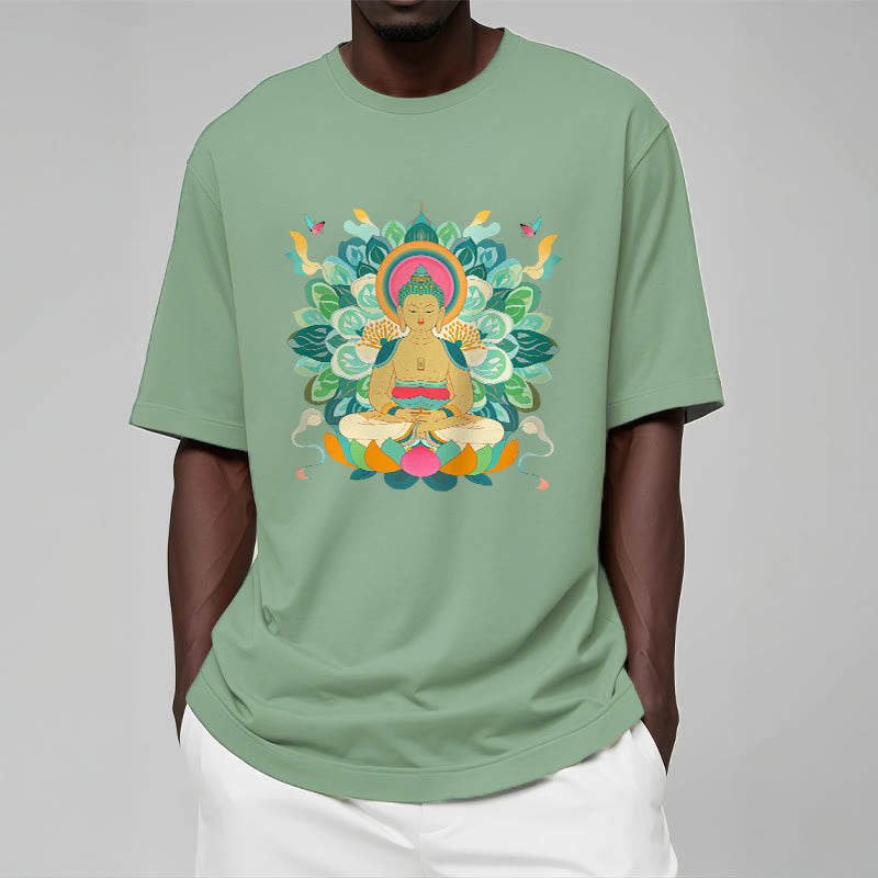 Butterfly Lotus Buddha-Inspired Tee T-shirt