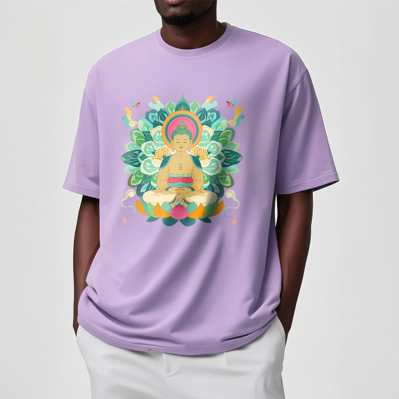 Butterfly Lotus Buddha-Inspired Tee T-shirt