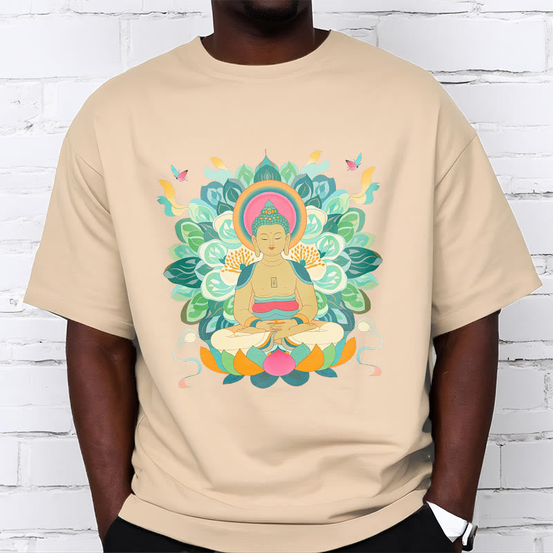 Butterfly Lotus Buddha-Inspired Tee T-shirt