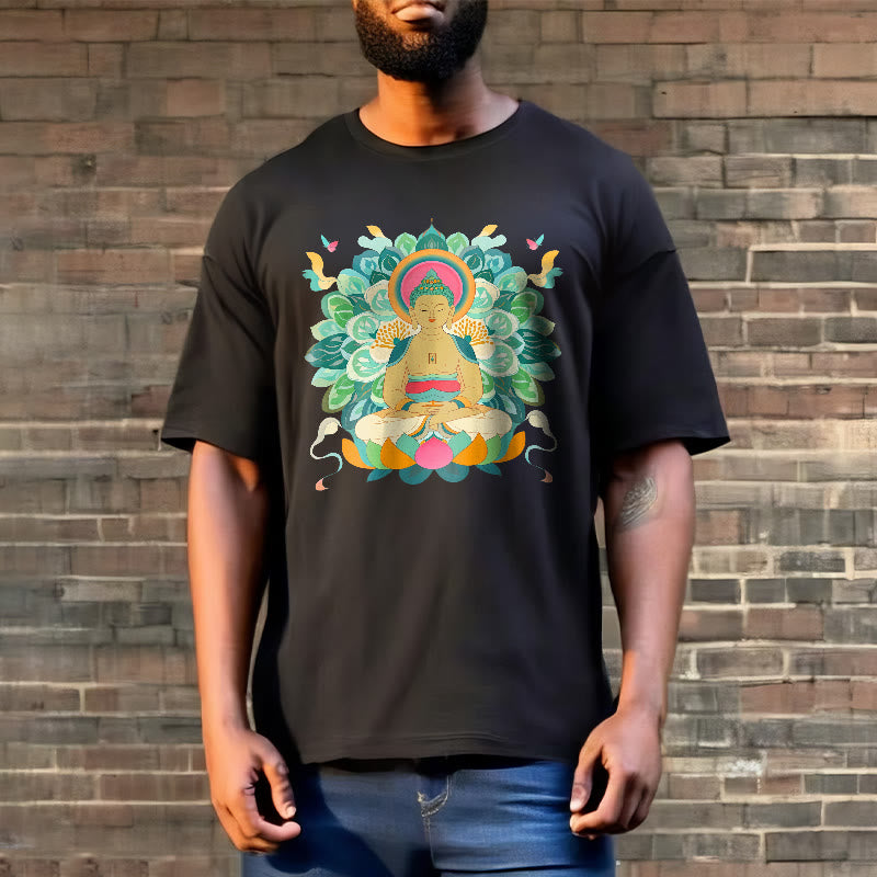 Butterfly Lotus Buddha-Inspired Tee T-shirt