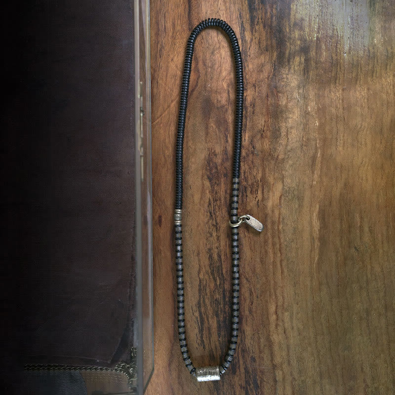Healing Tibetan Ebony Wood Beads Copper Multilayered Bracelet