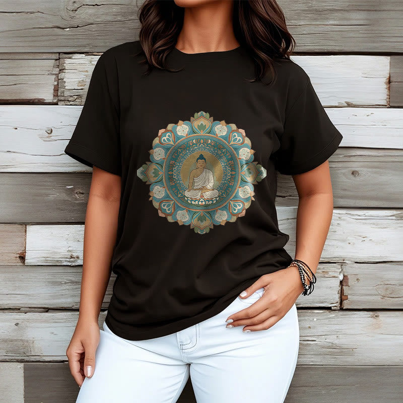 Mandala Flower Buddha Tee T-shirt