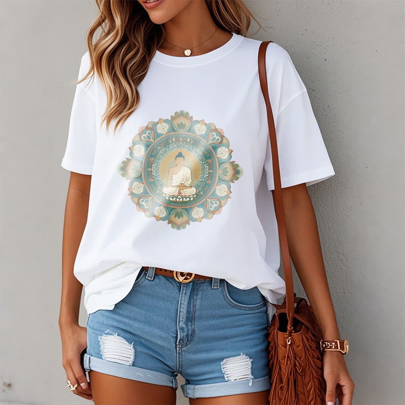 Mandala Flower Buddha Tee T-shirt