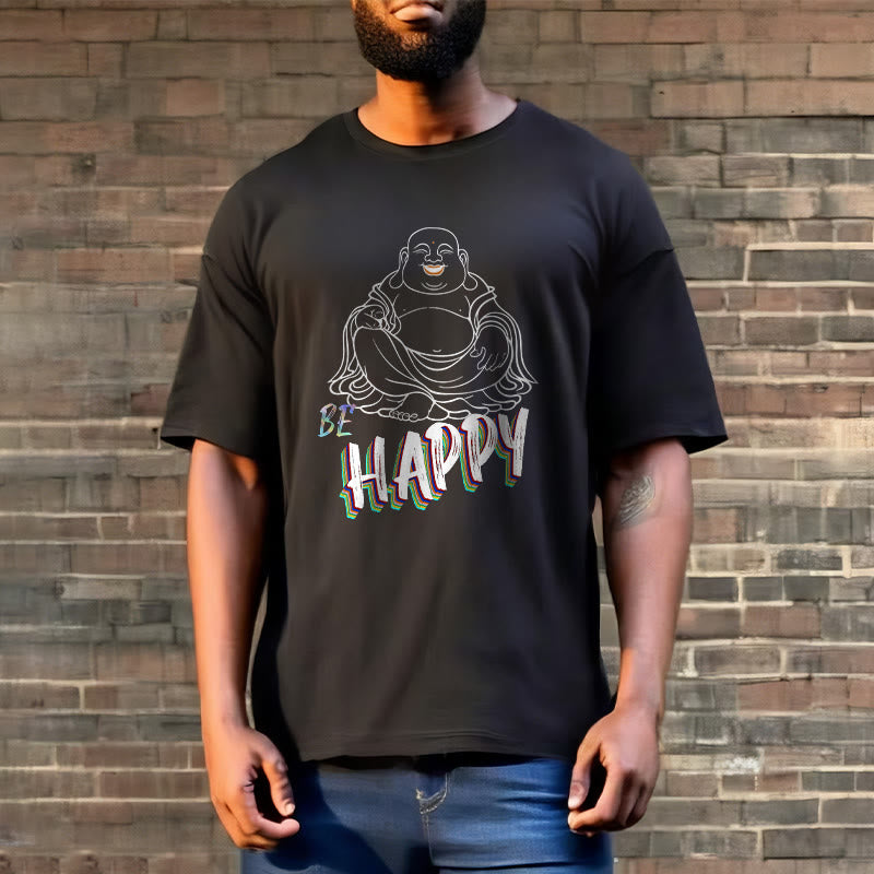 BE HAPPY Laughing Buddha Tee T-shirt