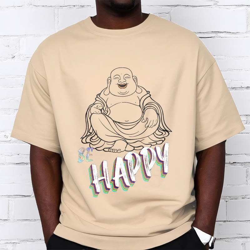 BE HAPPY Laughing Buddha Tee T-shirt