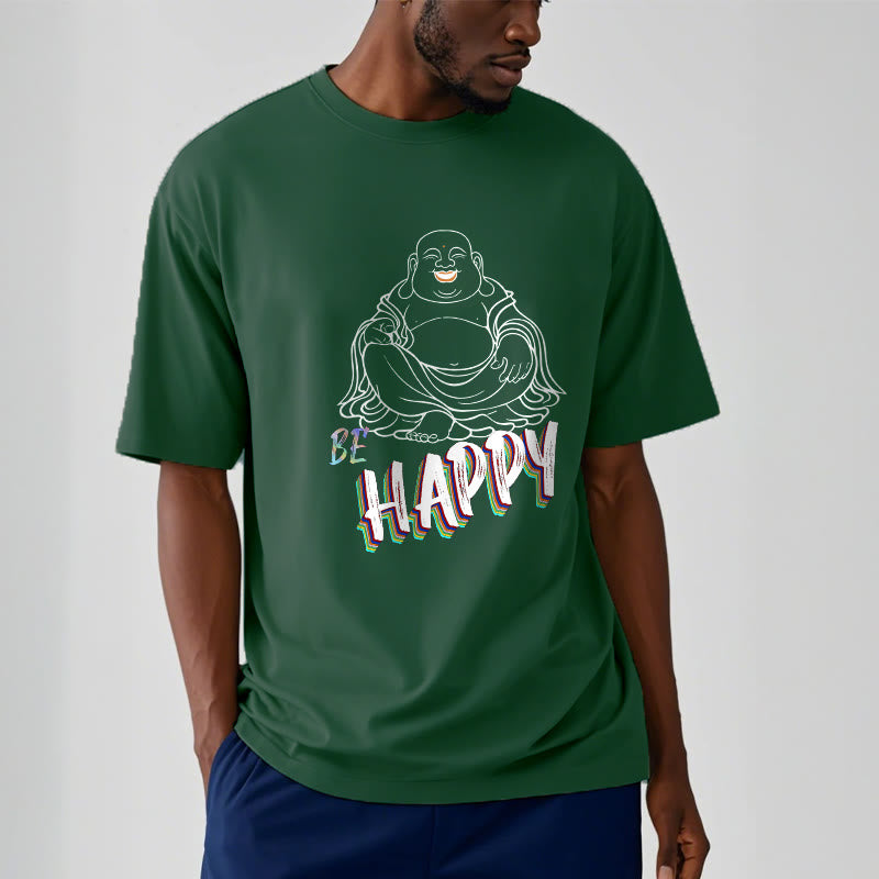 BE HAPPY Laughing Buddha Tee T-shirt