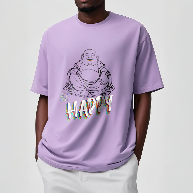 BE HAPPY Laughing Buddha Tee T-shirt