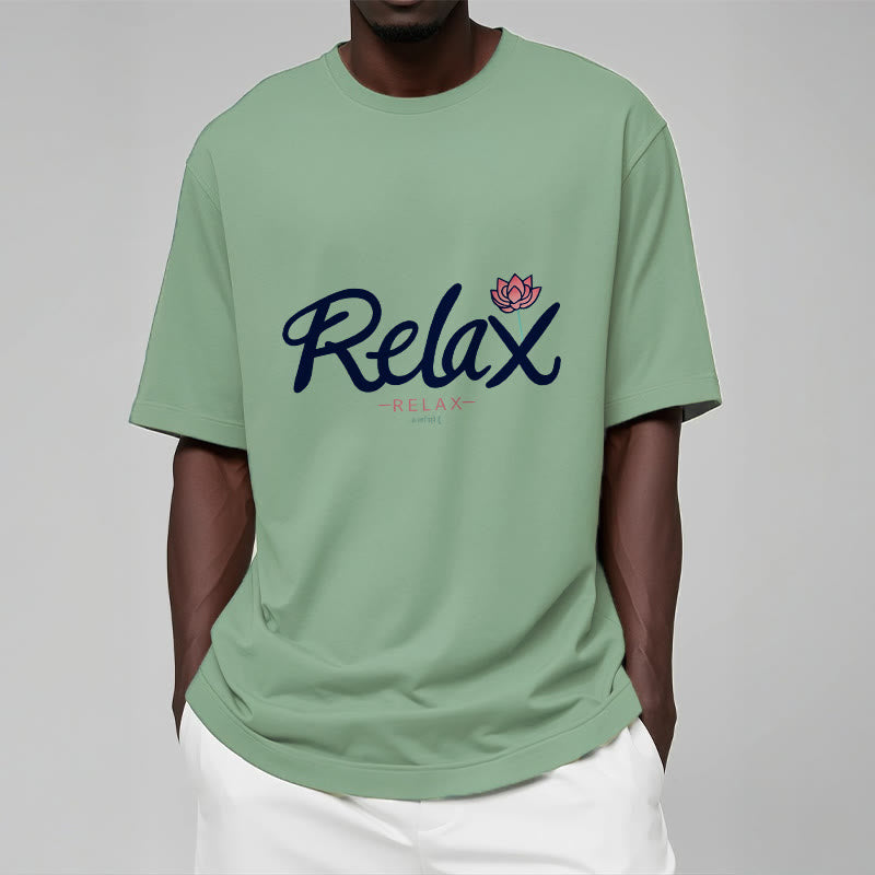 Tactile Cotton Minimalist Lotus Meditation T-Shirt