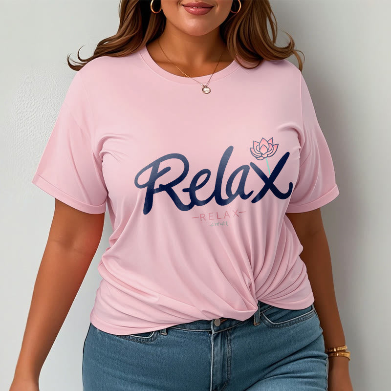 Tactile Cotton Minimalist Lotus Meditation T-Shirt