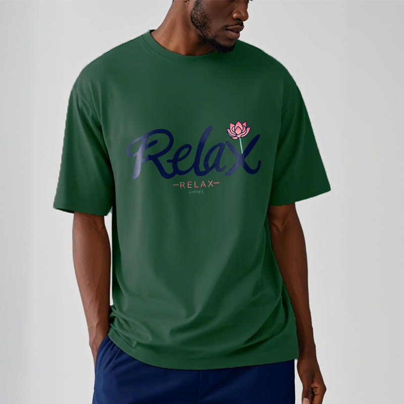 Tactile Cotton Minimalist Lotus Meditation T-Shirt