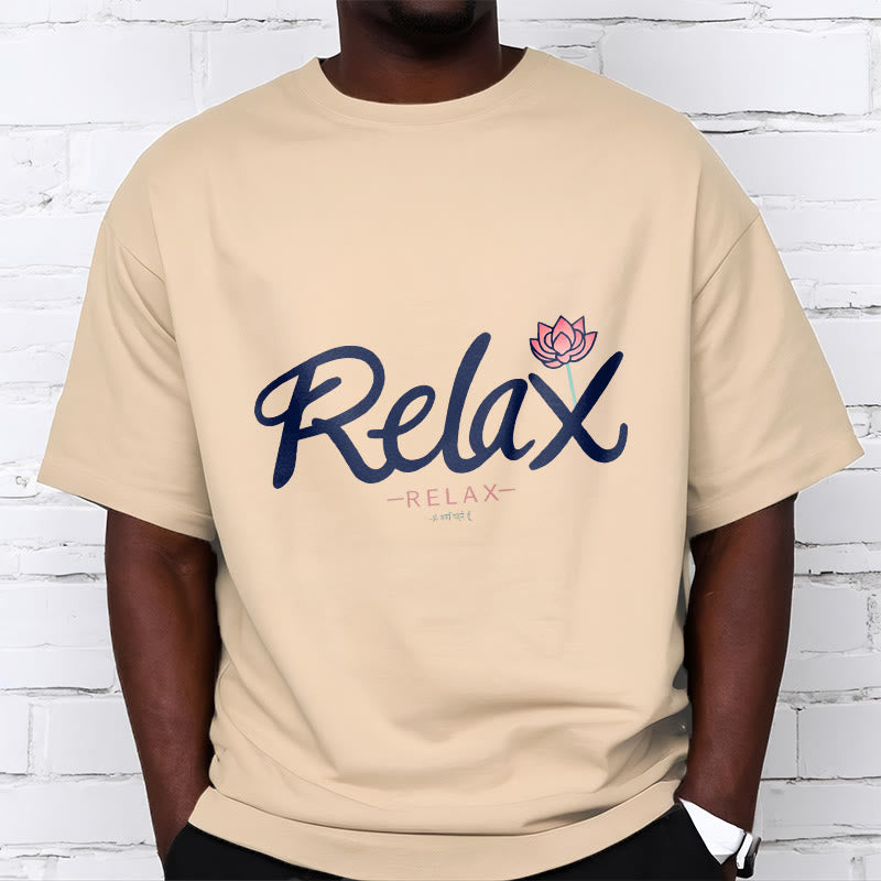 Tactile Cotton Minimalist Lotus Meditation T-Shirt