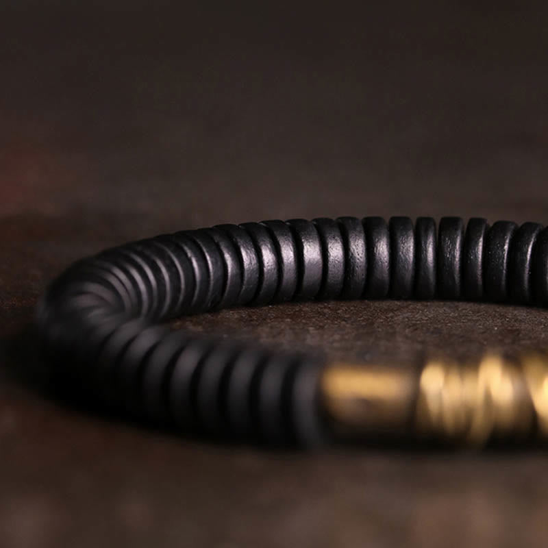 Calm Tibetan Ebony Wood Copper Bracelet
