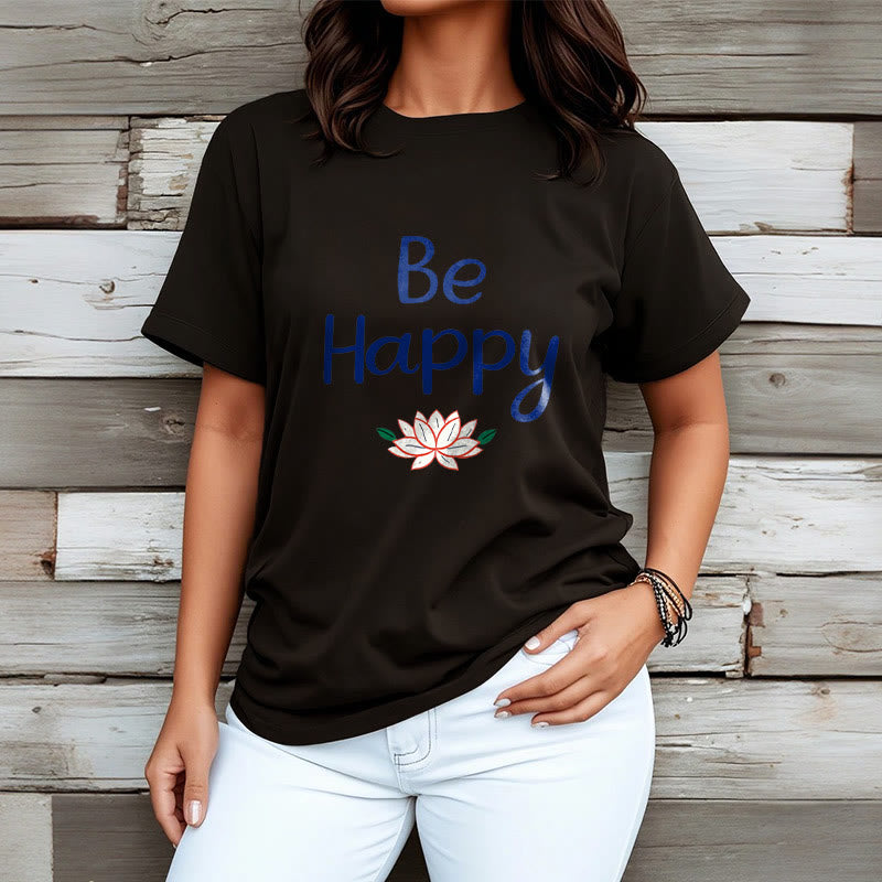 Tactile Cotton Crewneck Lotus Meditation Tee