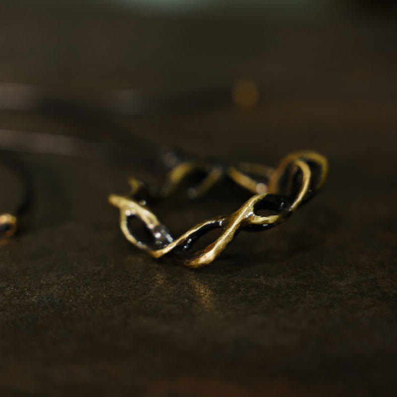 Vintage Copper Brass Luck Handmade Necklace Pendant