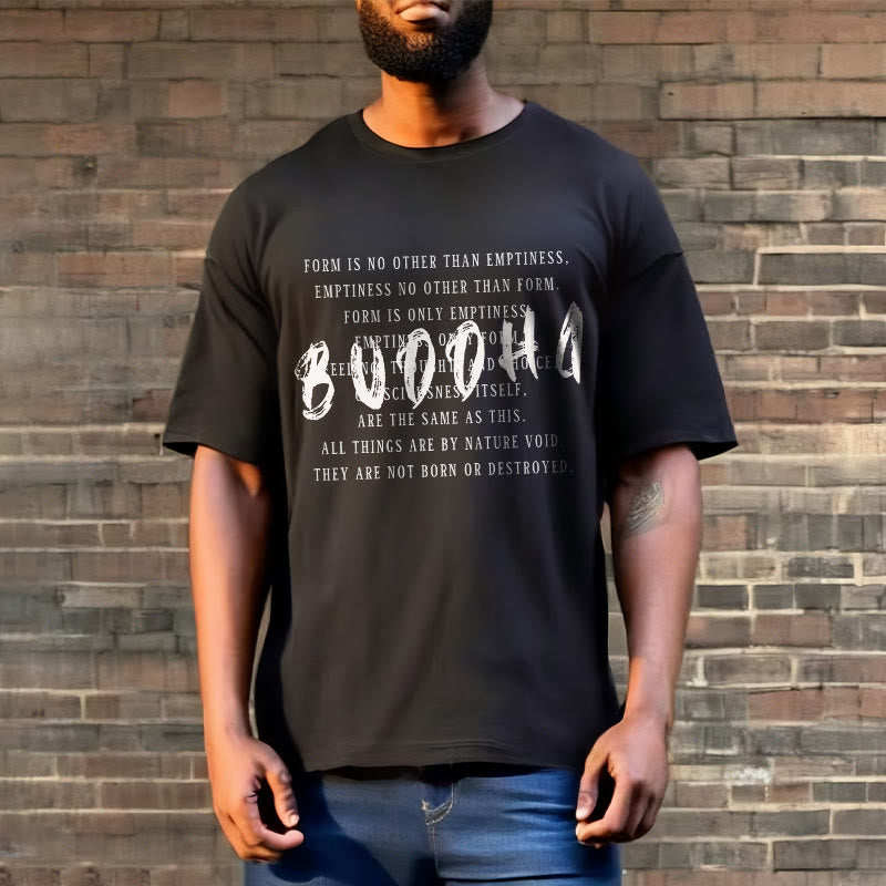 Breathable Cotton Heart Sutra Meditation Graphic Tee