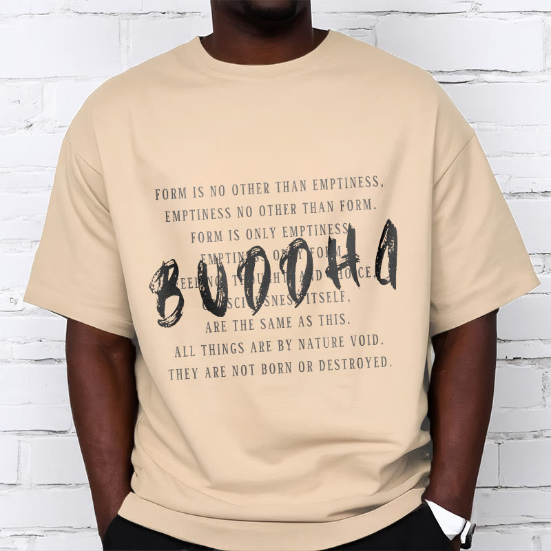 Breathable Cotton Heart Sutra Meditation Graphic Tee