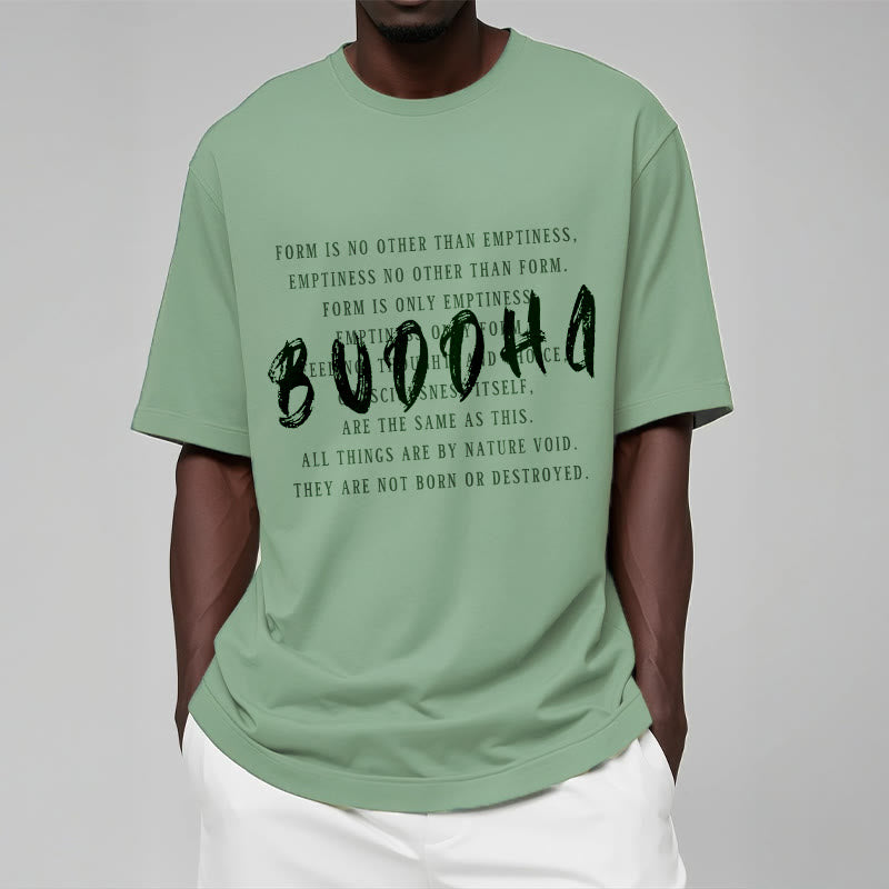 Breathable Cotton Heart Sutra Meditation Graphic Tee