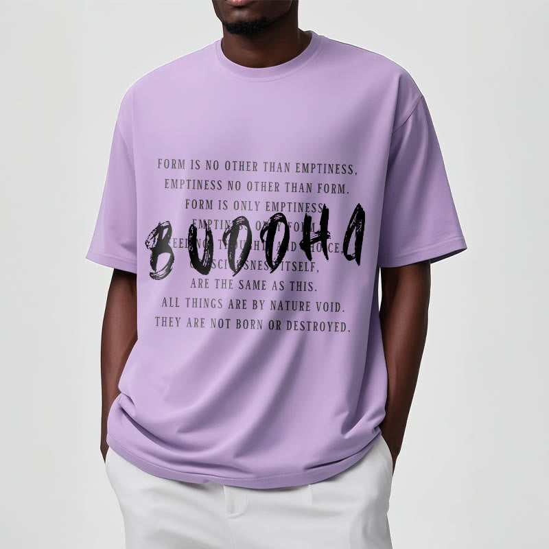 Breathable Cotton Heart Sutra Meditation Graphic Tee