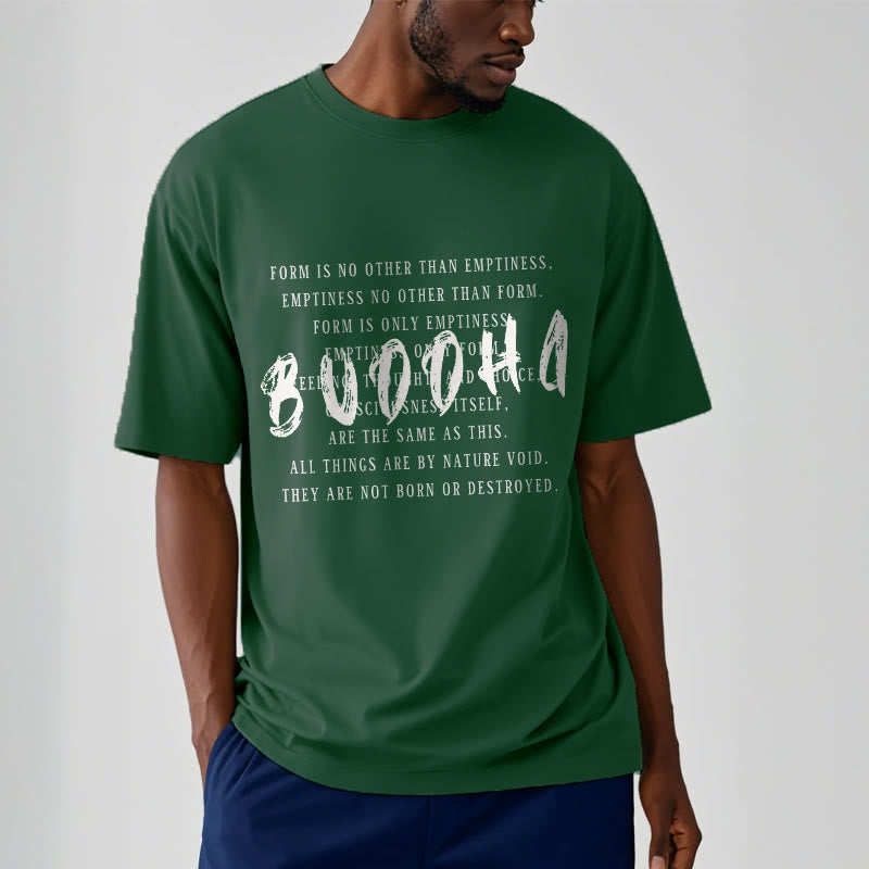 Breathable Cotton Heart Sutra Meditation Graphic Tee
