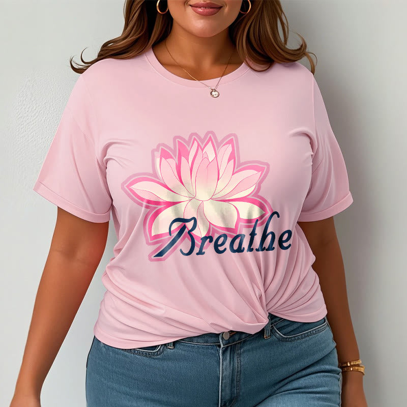 Tactile Cotton Unisex Breathe Graphic Meditation T-Shirt
