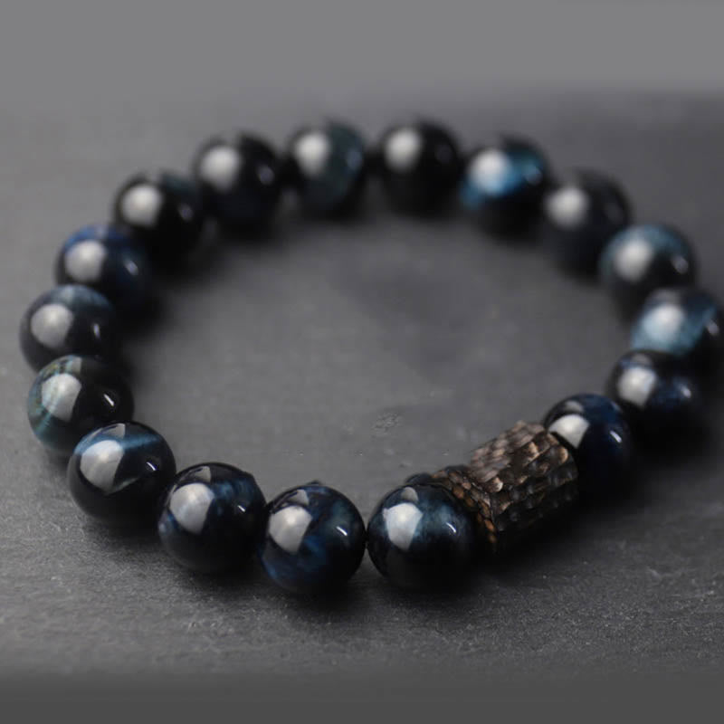 Tiger Eye Ebony Wood Beads Calm Bracelet