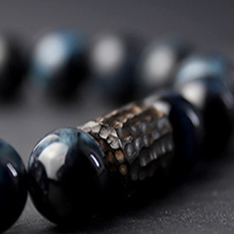 Tiger Eye Ebony Wood Beads Calm Bracelet