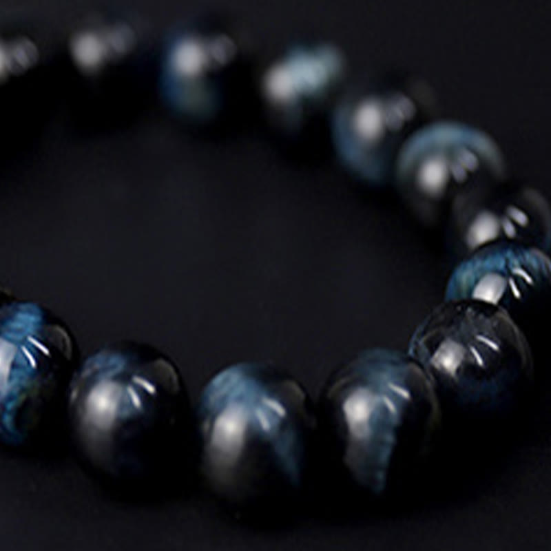Tiger Eye Ebony Wood Beads Calm Bracelet