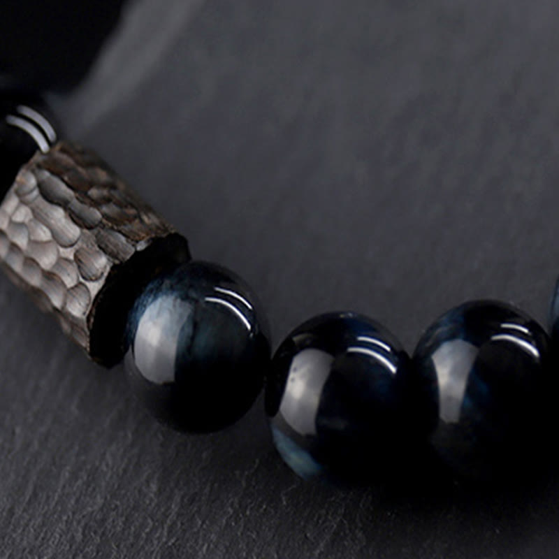 Tiger Eye Ebony Wood Beads Calm Bracelet