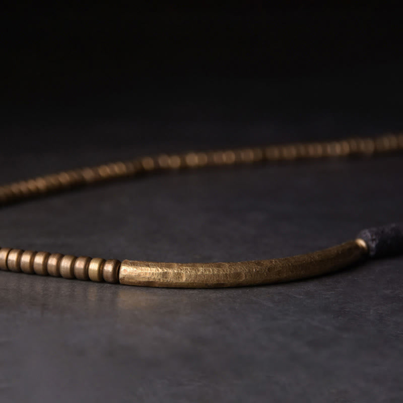 Vintage Lava Rock Copper Beads Multi-layered Wrap Bracelet