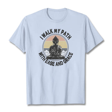 Pure Cotton Crew-Neck Mindful Mantra Graphic Tee