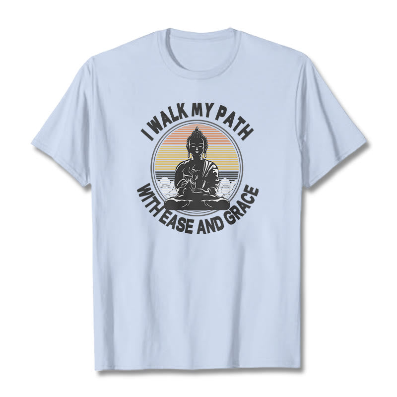 Pure Cotton Crew-Neck Mindful Mantra Graphic Tee