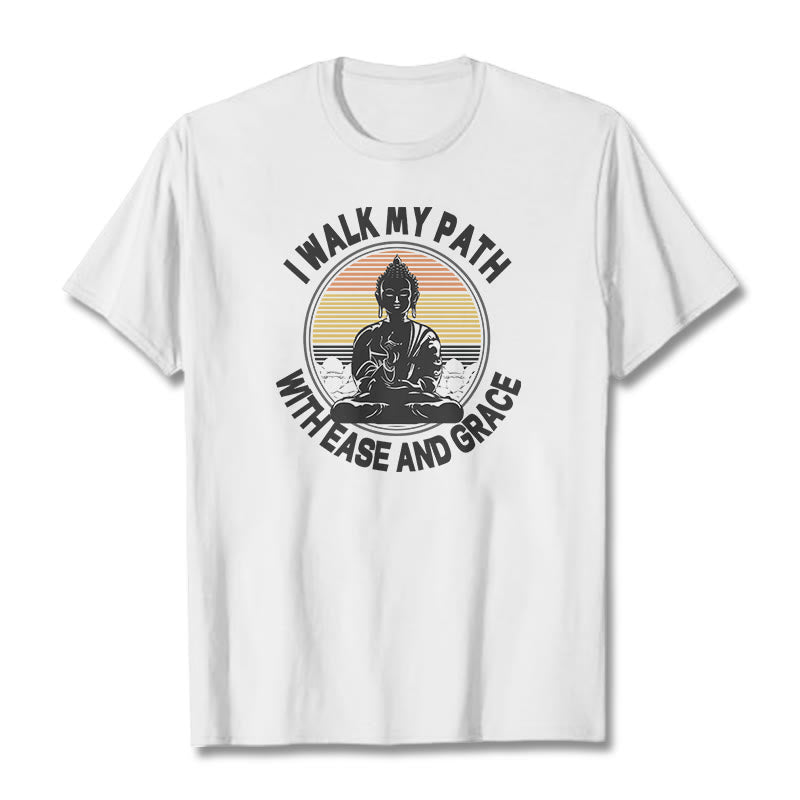 Pure Cotton Crew-Neck Mindful Mantra Graphic Tee