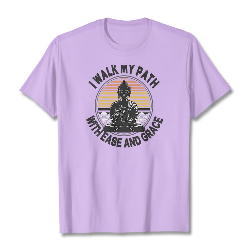 Pure Cotton Crew-Neck Mindful Mantra Graphic Tee