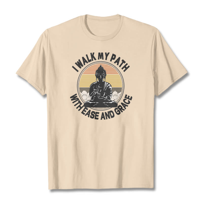 Pure Cotton Crew-Neck Mindful Mantra Graphic Tee