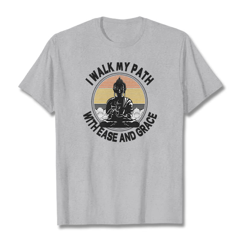 Pure Cotton Crew-Neck Mindful Mantra Graphic Tee