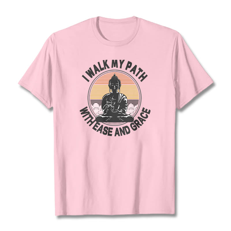 Pure Cotton Crew-Neck Mindful Mantra Graphic Tee