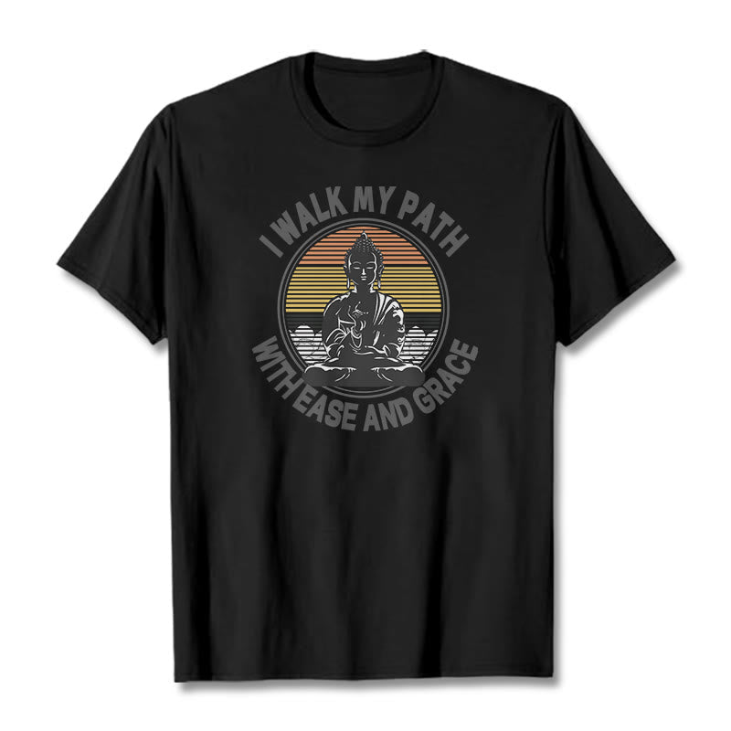Pure Cotton Crew-Neck Mindful Mantra Graphic Tee