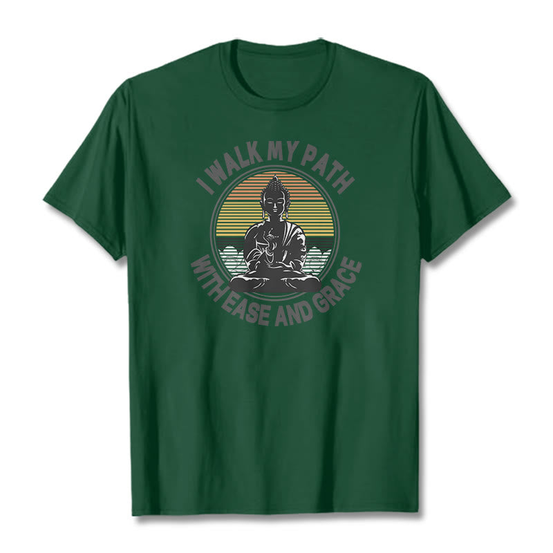 Pure Cotton Crew-Neck Mindful Mantra Graphic Tee