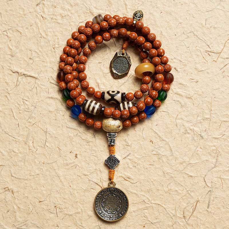 Tibet Bodhi Seed 108 Mala Beads Wisdom Peace Bracelet Necklace