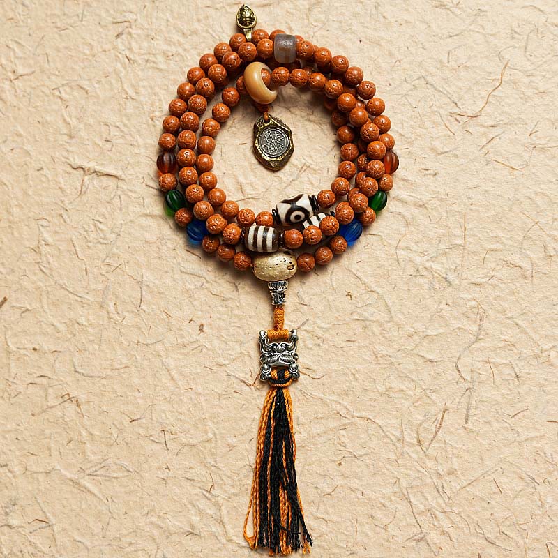 Tibet Bodhi Seed 108 Mala Beads Wisdom Peace Bracelet Necklace