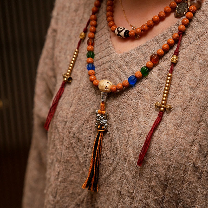 Tibet Bodhi Seed 108 Mala Beads Wisdom Peace Bracelet Necklace
