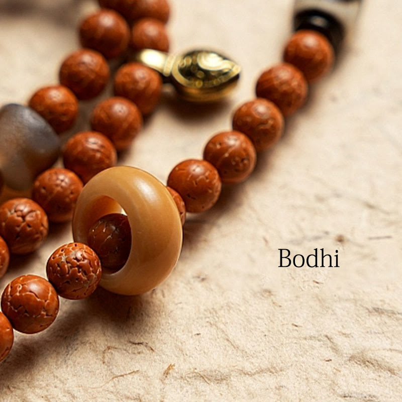 Tibet Bodhi Seed 108 Mala Beads Wisdom Peace Bracelet Necklace