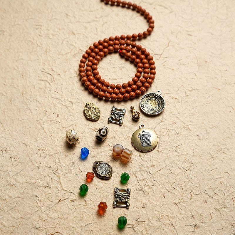 Tibet Bodhi Seed 108 Mala Beads Wisdom Peace Bracelet Necklace