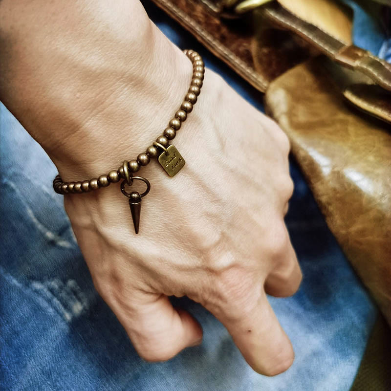 Vintage Copper Brass Beads Fortune Balance Bracelet